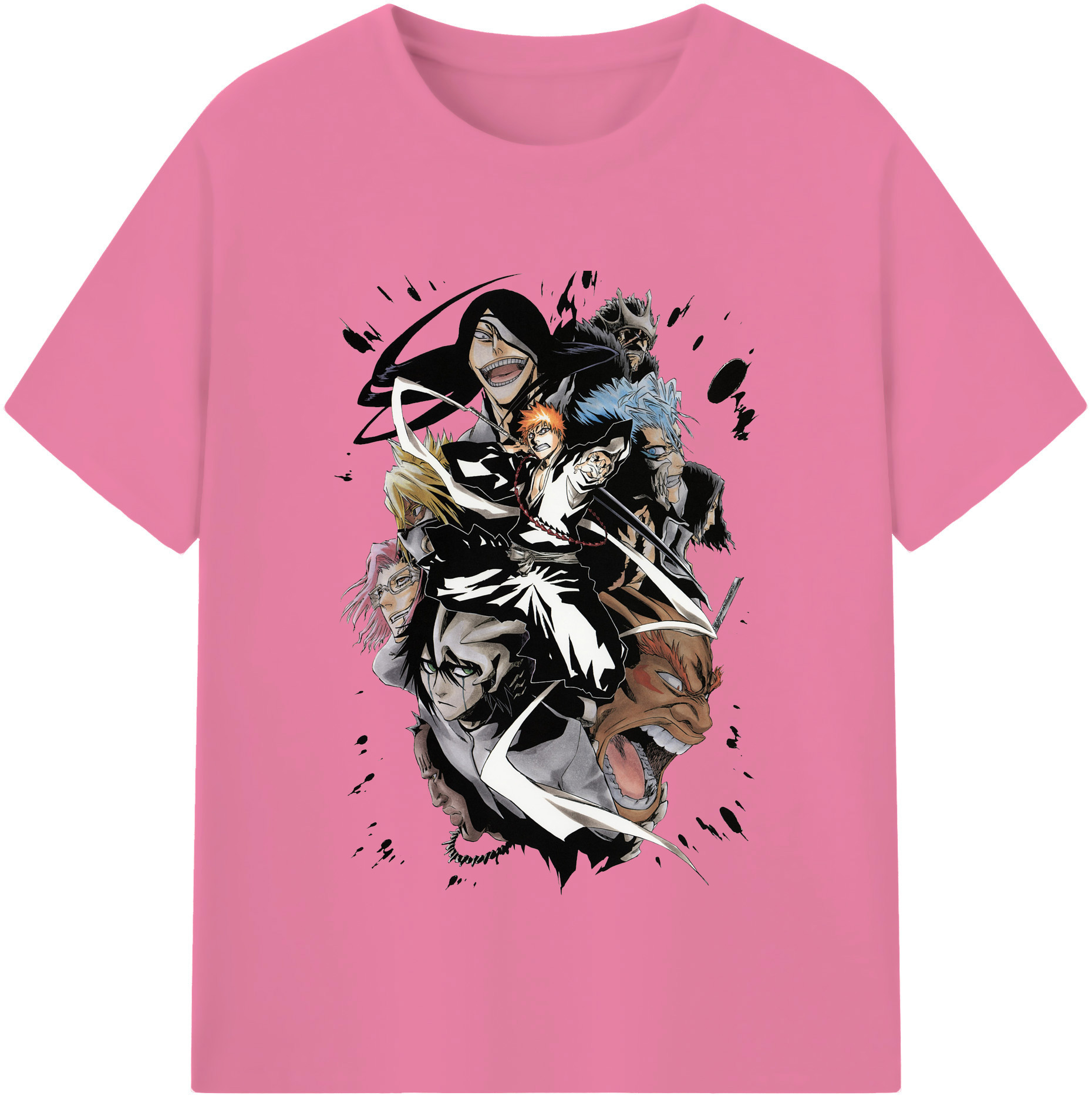 （画像用） ブリーチ 黒崎一護（くろさき いちご）BLEACH Kurosaki Ichigo 綿100％半袖Tシャツ（フロントプリント）